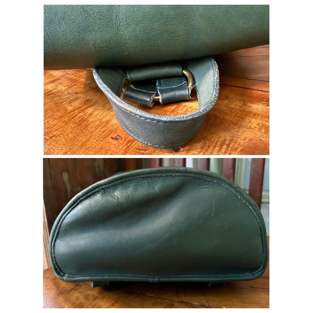 Vintage Coach 9943 Bottle Green Leather Backpack XL USA Turnlock Rucksack - Picture 8 of 17